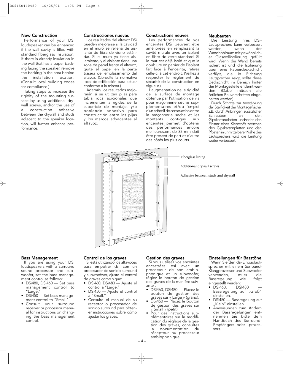 Boston Acoustics DSi450 User Manual | Page 4 / 12