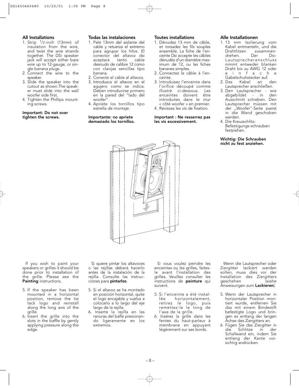 Boston Acoustics DSi450 User Manual | Page 8 / 12