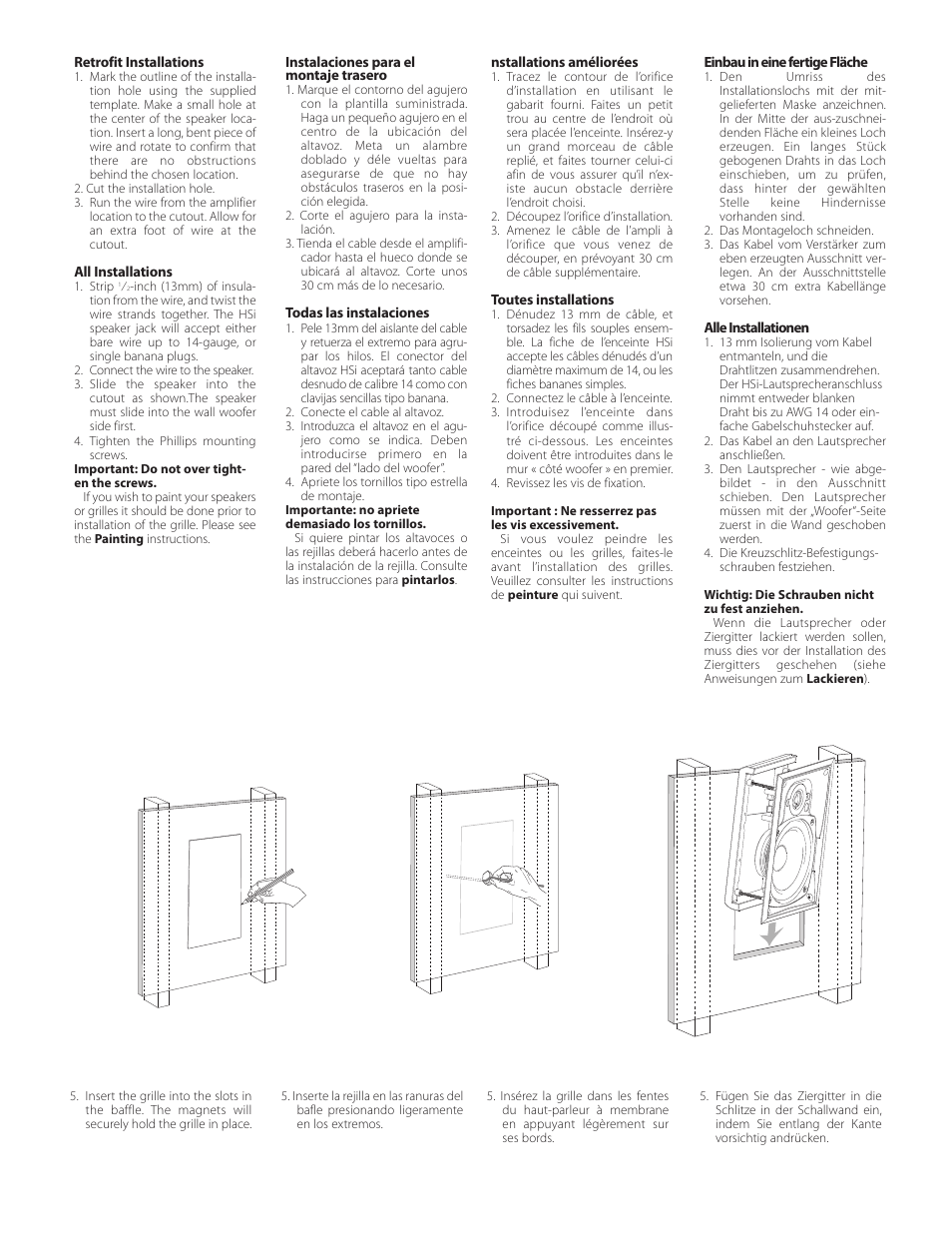 Boston Acoustics HSi Series HSi 255 User Manual | Page 3 / 4