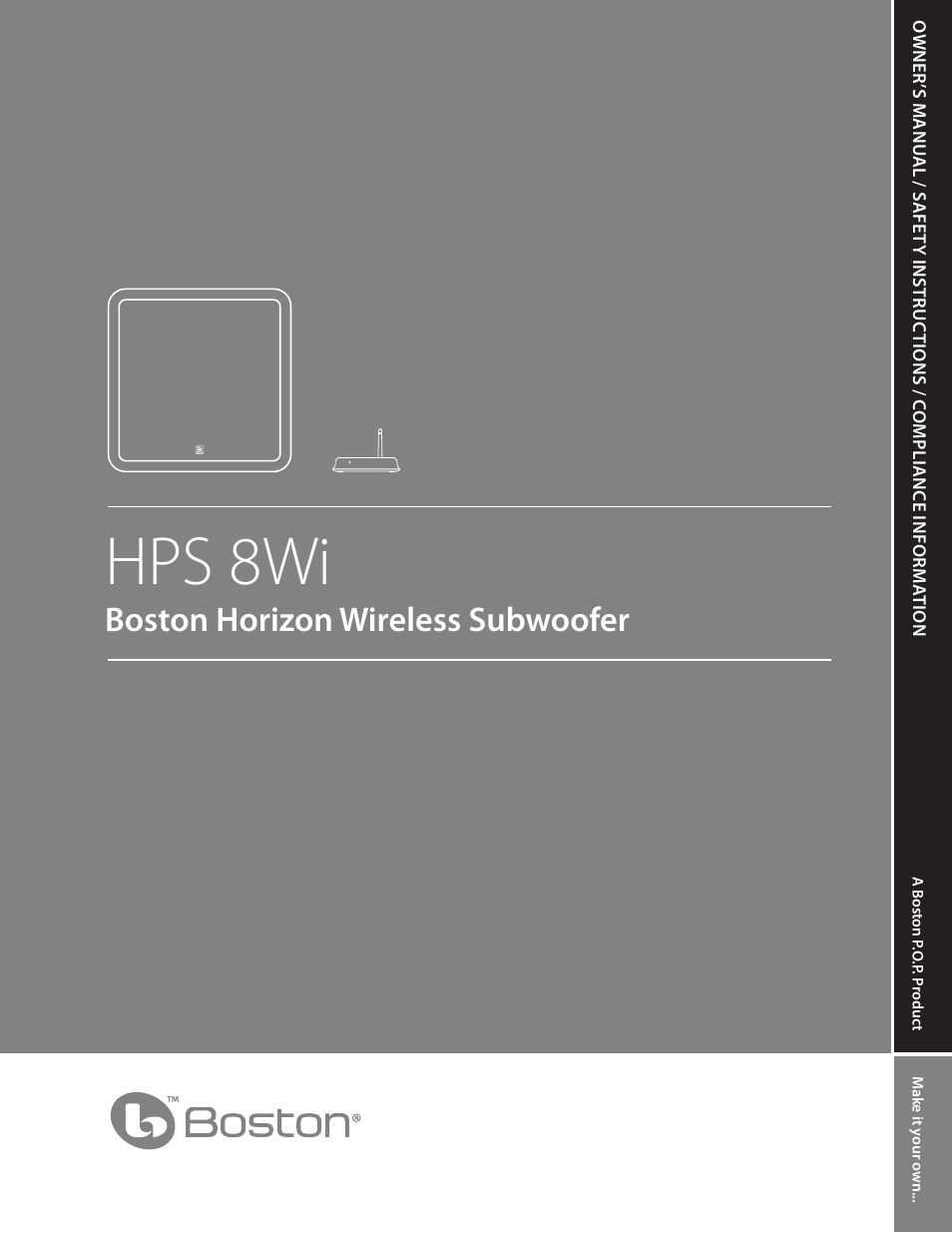 Boston Acoustics Horizon Series HPS 8Wi User Manual | 8 pages
