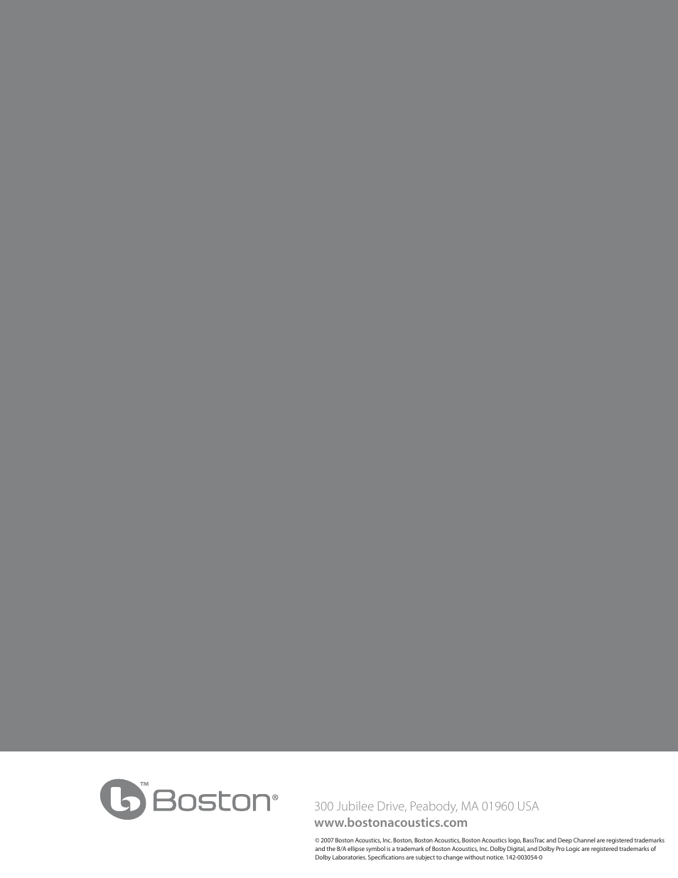 Boston Acoustics Horizon Series HPS 8Wi User Manual | Page 8 / 8