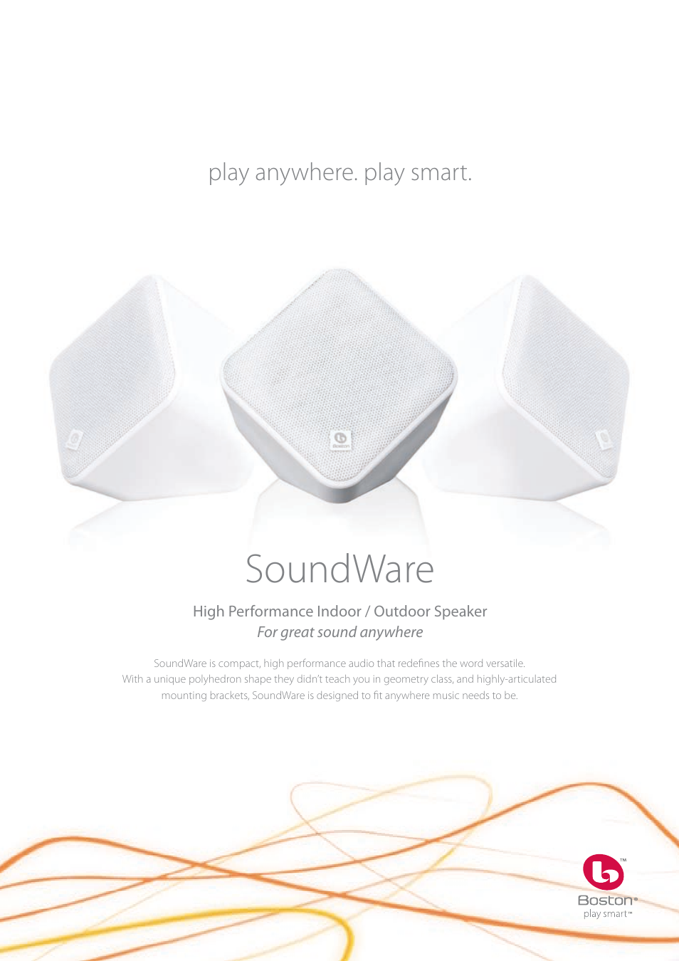 Boston Acoustics SoundWare User Manual | 2 pages