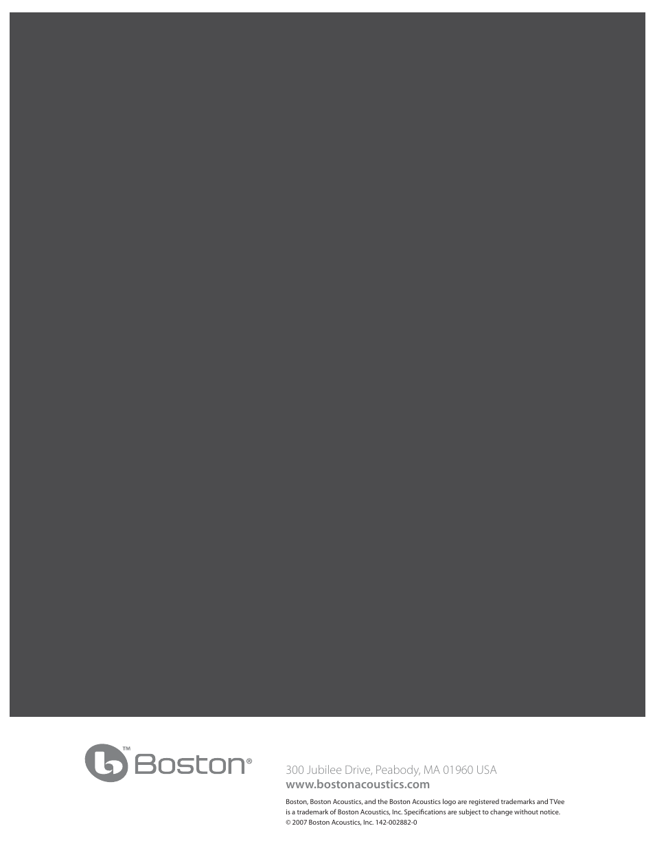 Boston Acoustics TVee TM User Manual | Page 10 / 10