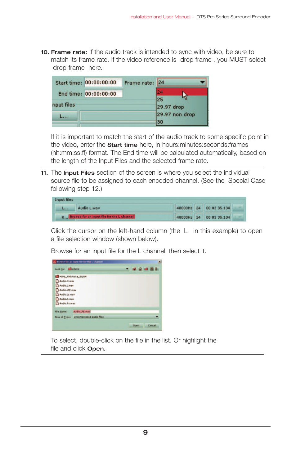 DTS surround encoder User Manual | Page 11 / 28