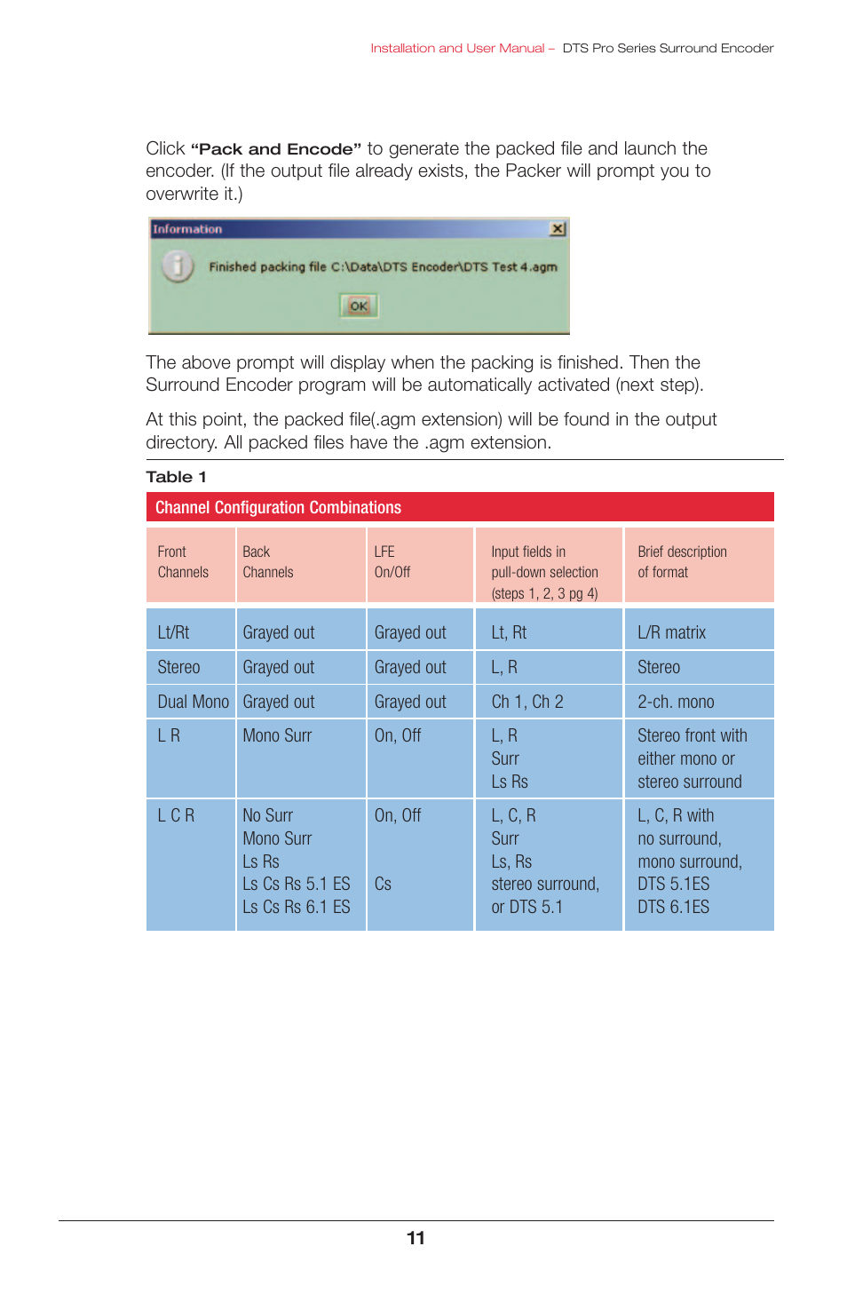 DTS surround encoder User Manual | Page 13 / 28