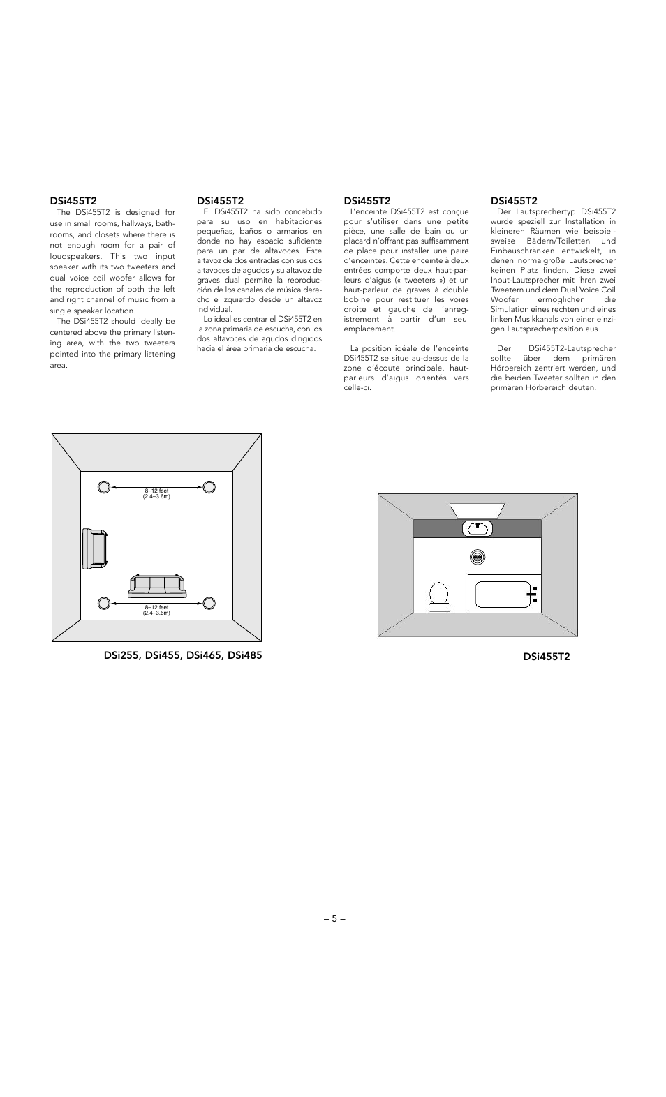 Boston Acoustics DSi255 User Manual | Page 5 / 12