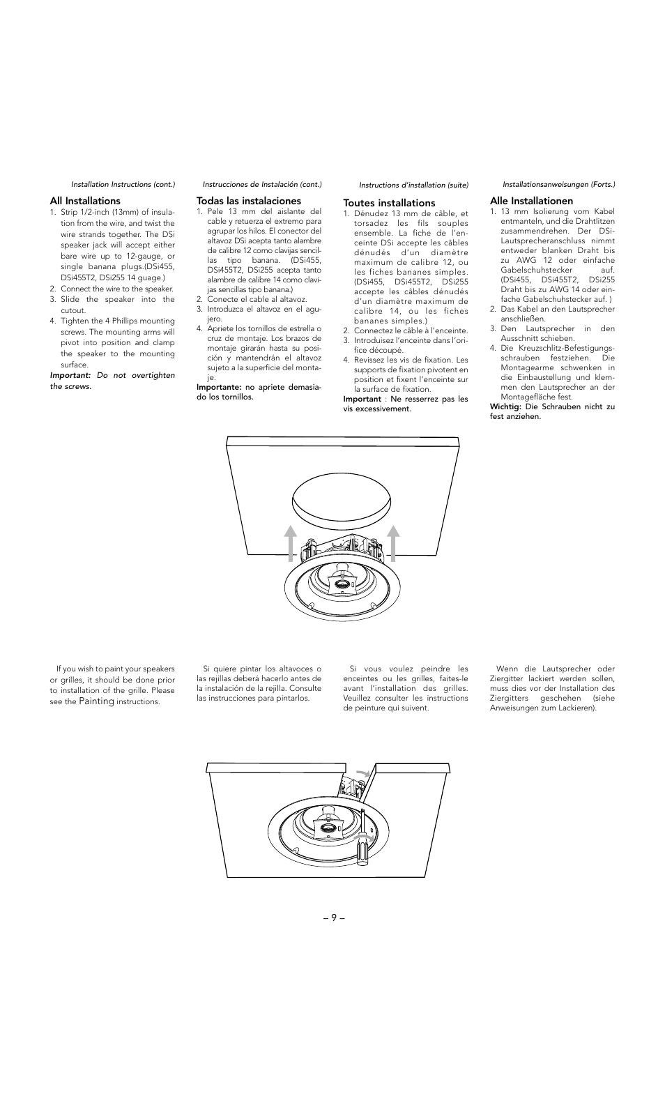 Boston Acoustics DSi255 User Manual | Page 9 / 12