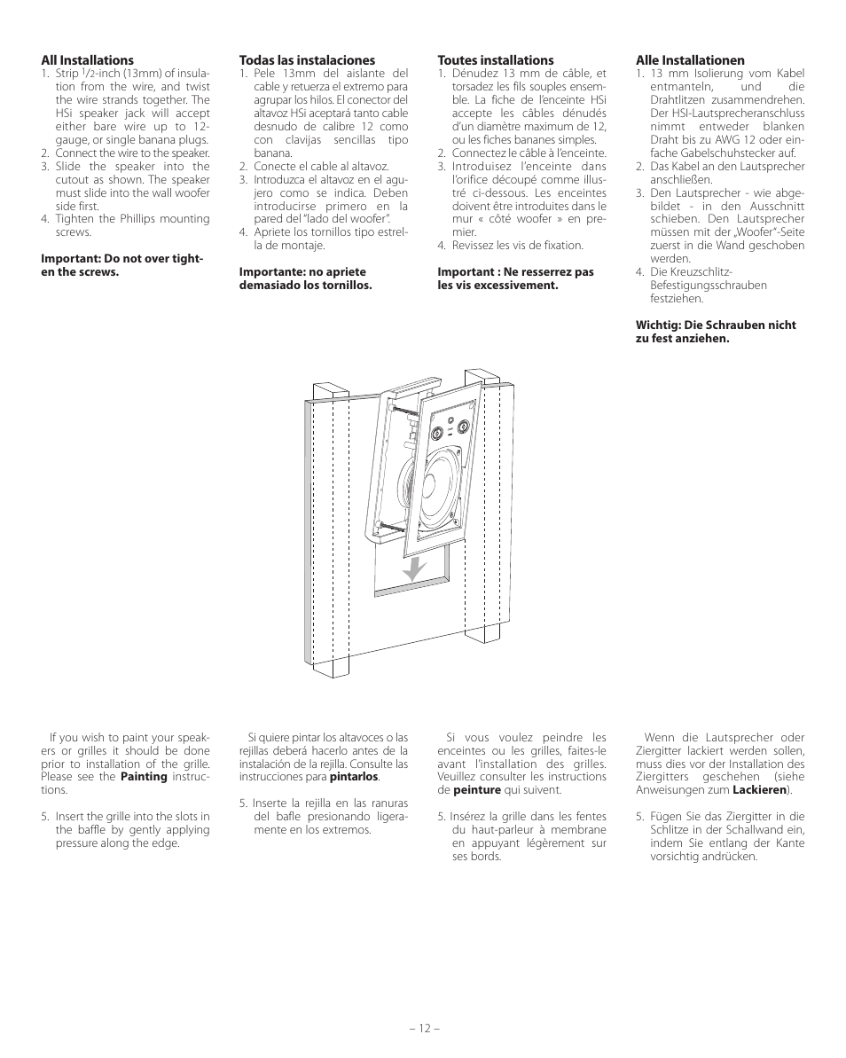 Boston Acoustics HSi 475T2 User Manual | Page 12 / 16