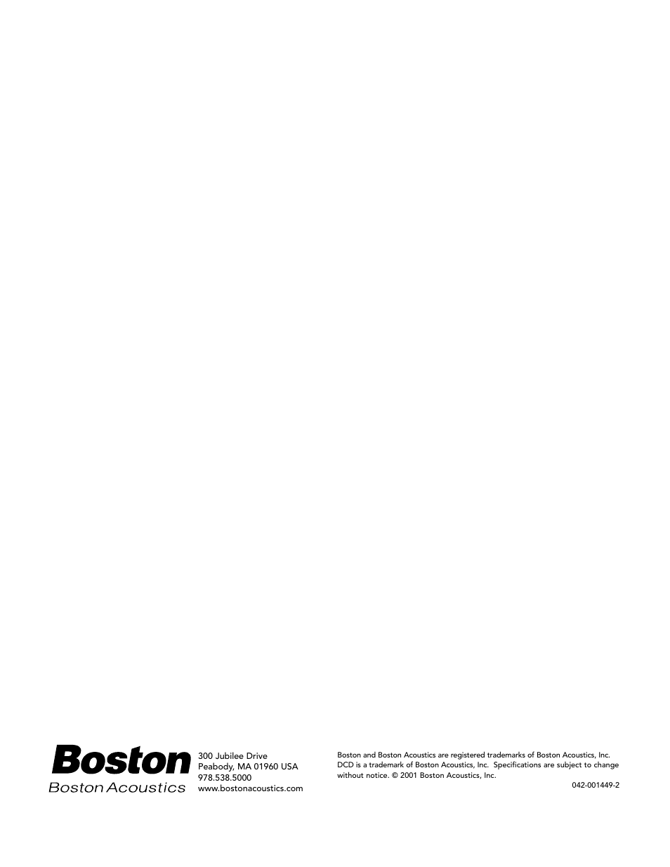 Boston Acoustics VRiSub82 User Manual | Page 12 / 12