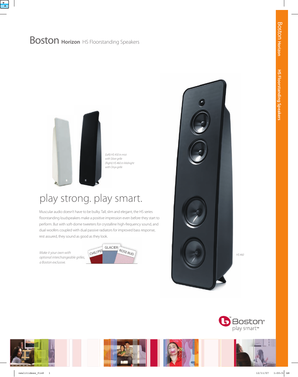Boston Acoustics Horizon Floorstanding Speaker User Manual | 2 pages