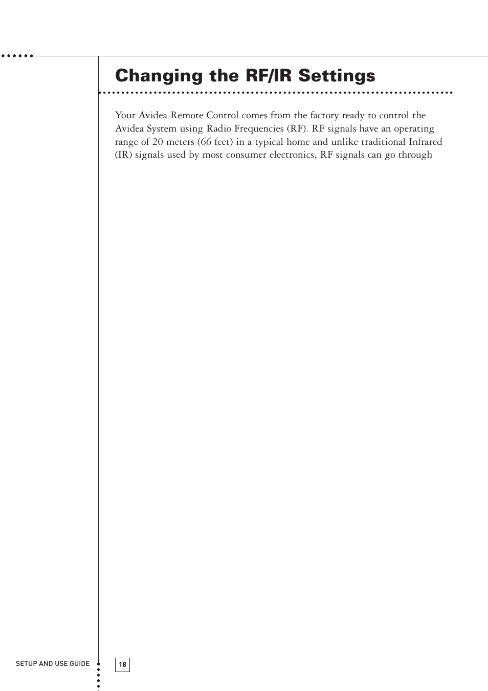 Changing the rf/ir settings | Boston Acoustics TSU501 User Manual | Page 20 / 59