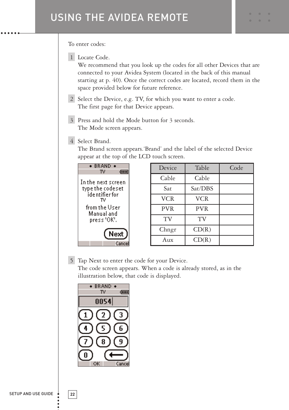 Using the avidea remote | Boston Acoustics TSU501 User Manual | Page 24 / 59