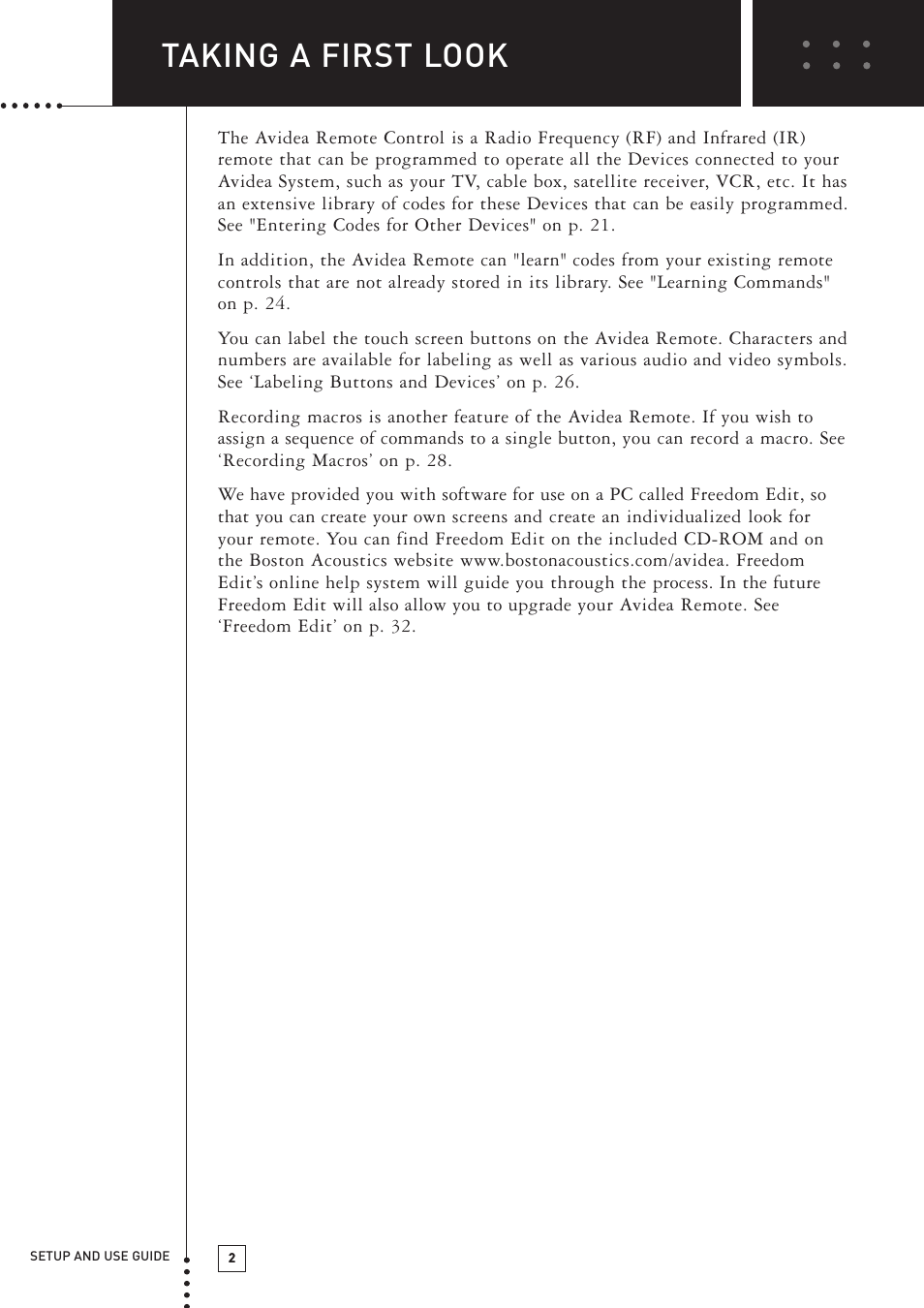 Taking a first look | Boston Acoustics TSU501 User Manual | Page 4 / 59