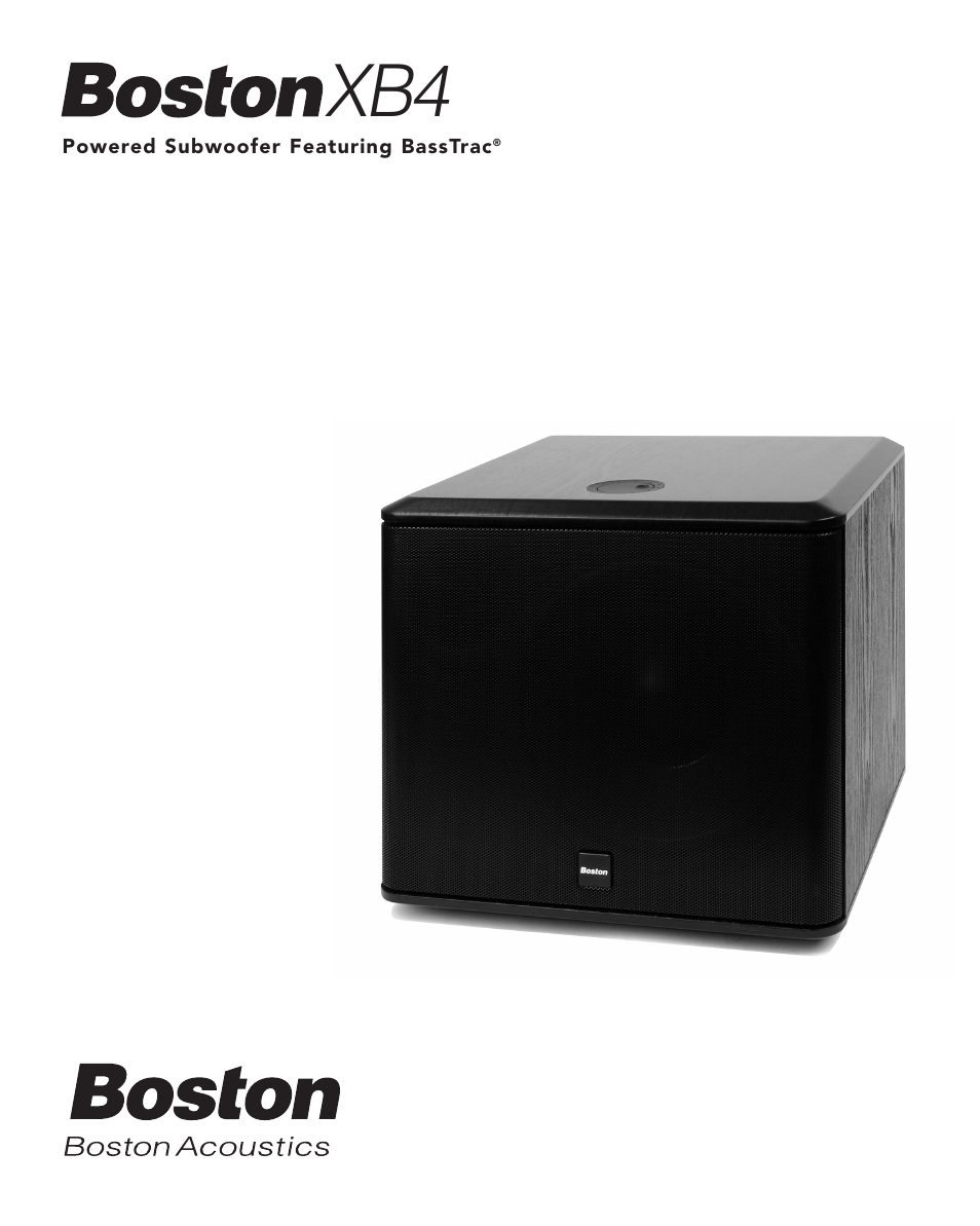 Boston Acoustics XB4 User Manual | 24 pages