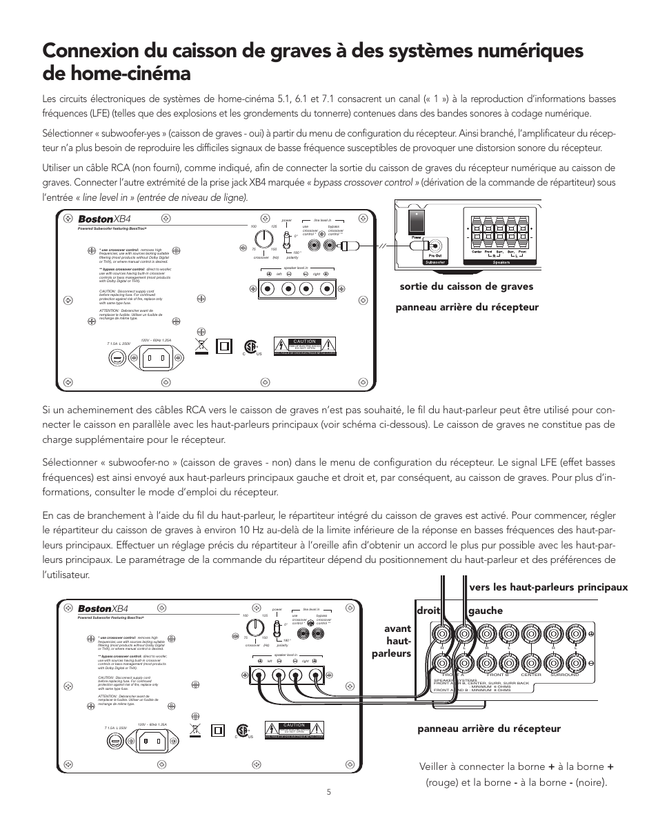 Boston Acoustics XB4 User Manual | Page 21 / 24