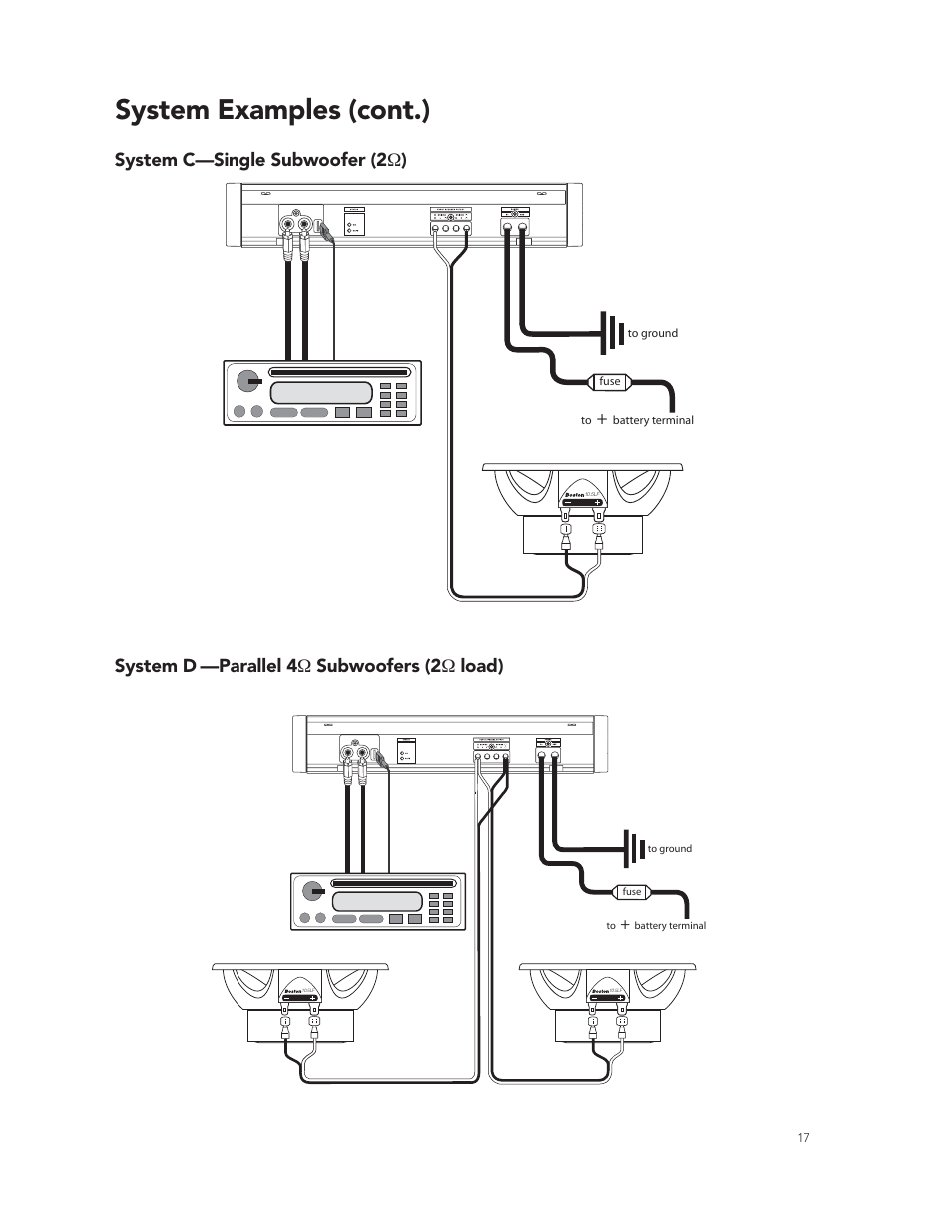 System examples (cont.) | Boston Acoustics GT-20 User Manual | Page 17 / 19