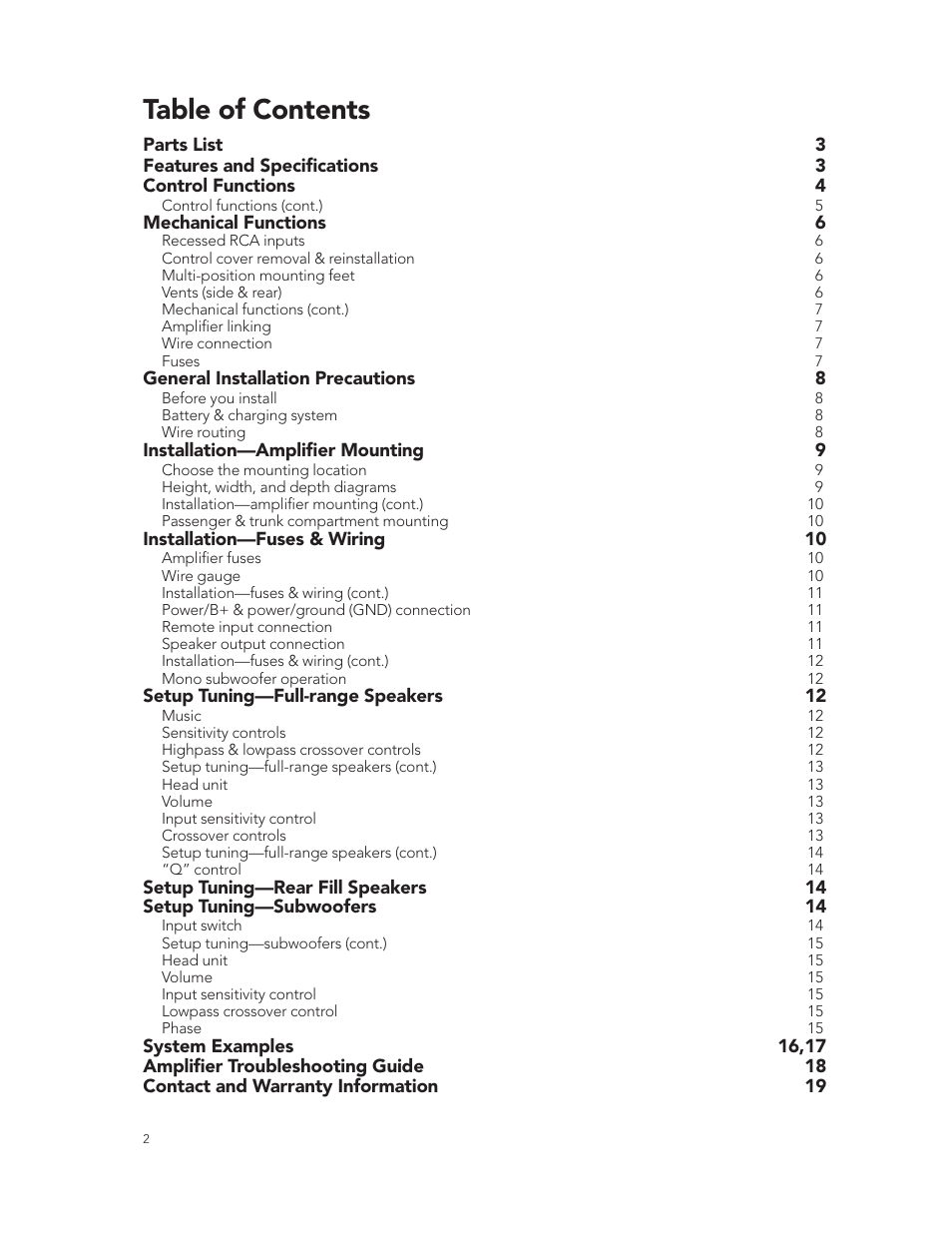 Boston Acoustics GT-20 User Manual | Page 2 / 19