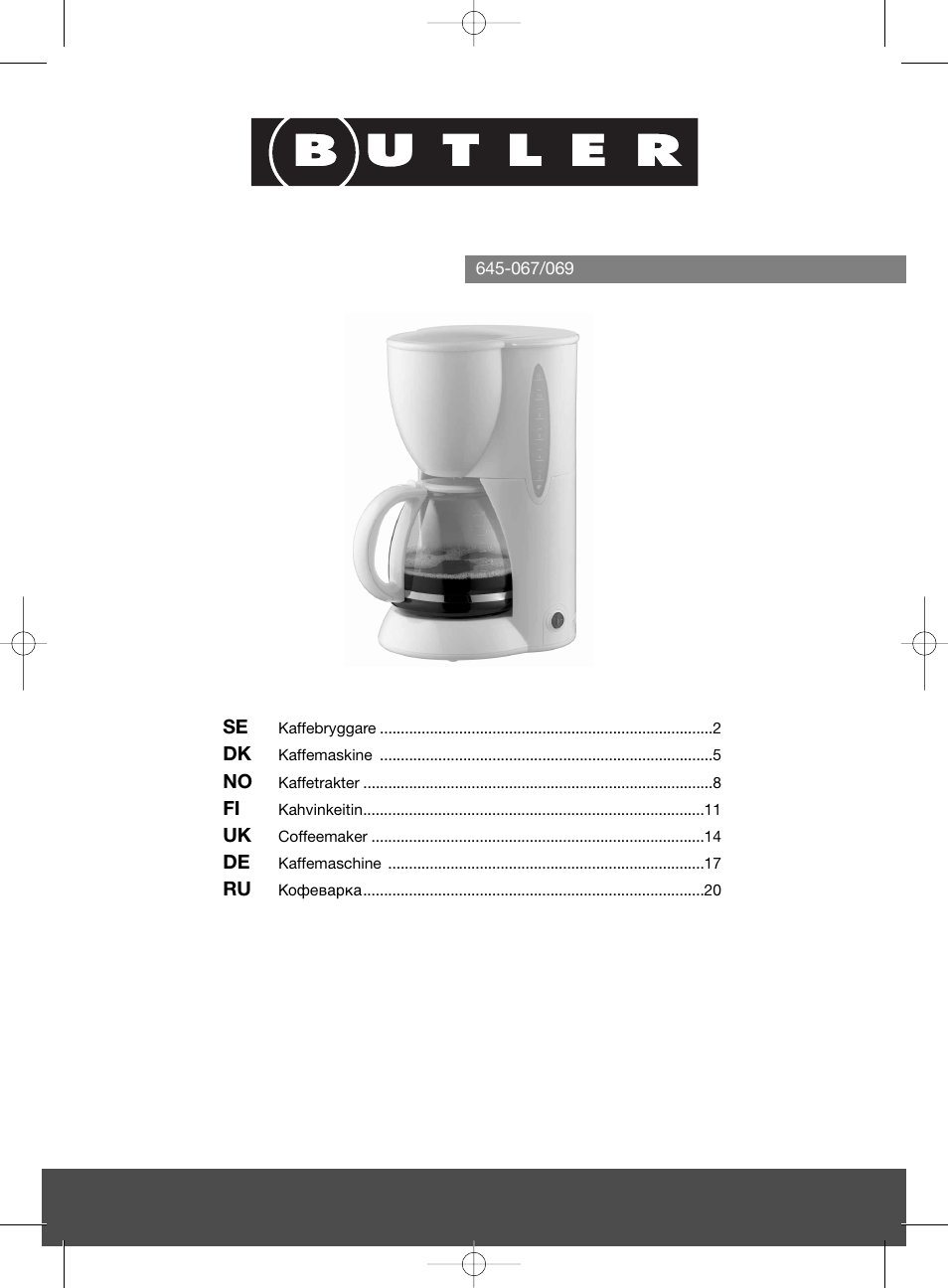 Butler 645-067 User Manual | 23 pages