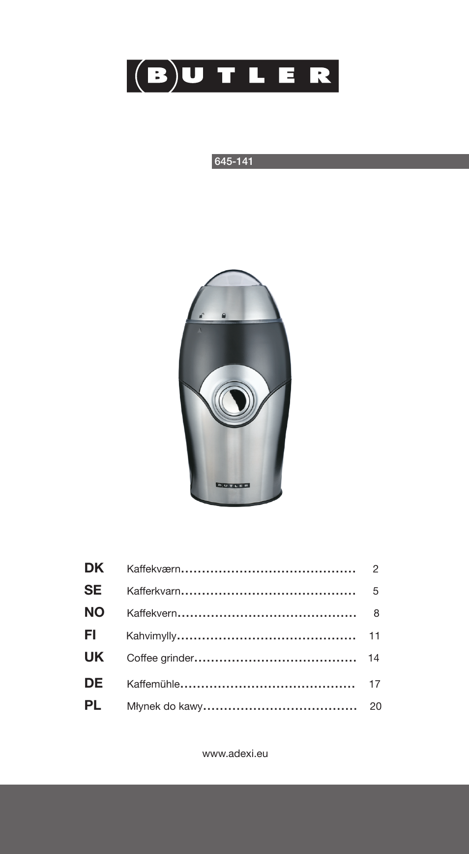 Butler 645-141 User Manual | 23 pages