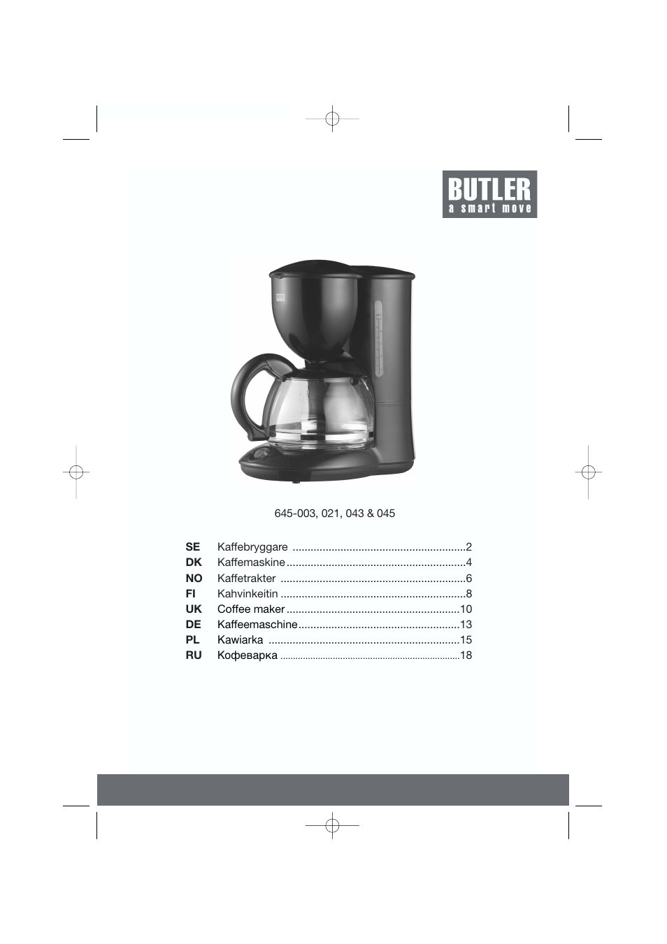 Butler 645-021  RU User Manual | 20 pages