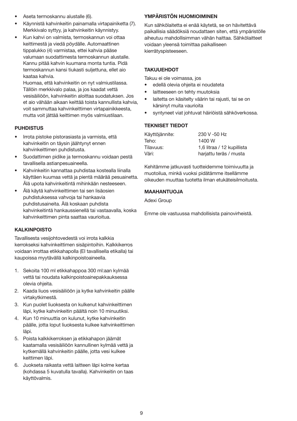 Butler 645-230 User Manual | Page 9 / 18