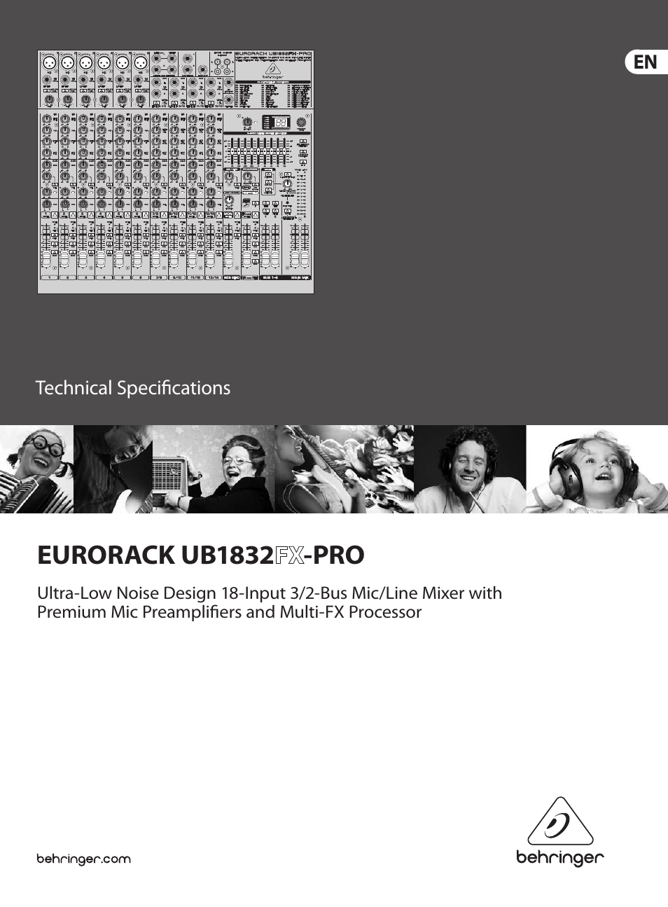 Behringer EURORACK UB1832FX-PRO User Manual | 3 pages