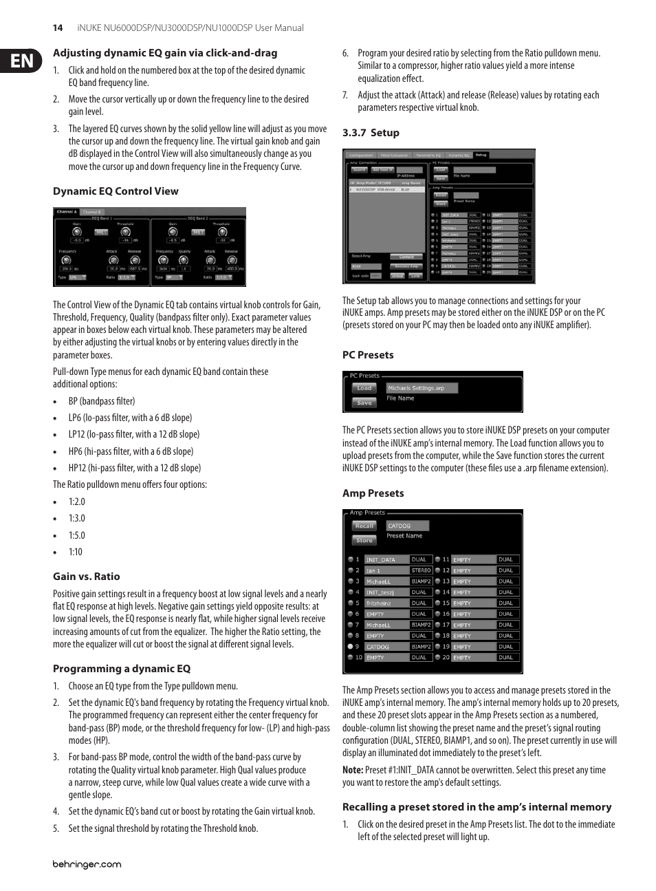 Behringer iNuke NU6000DSP User Manual | Page 14 / 22