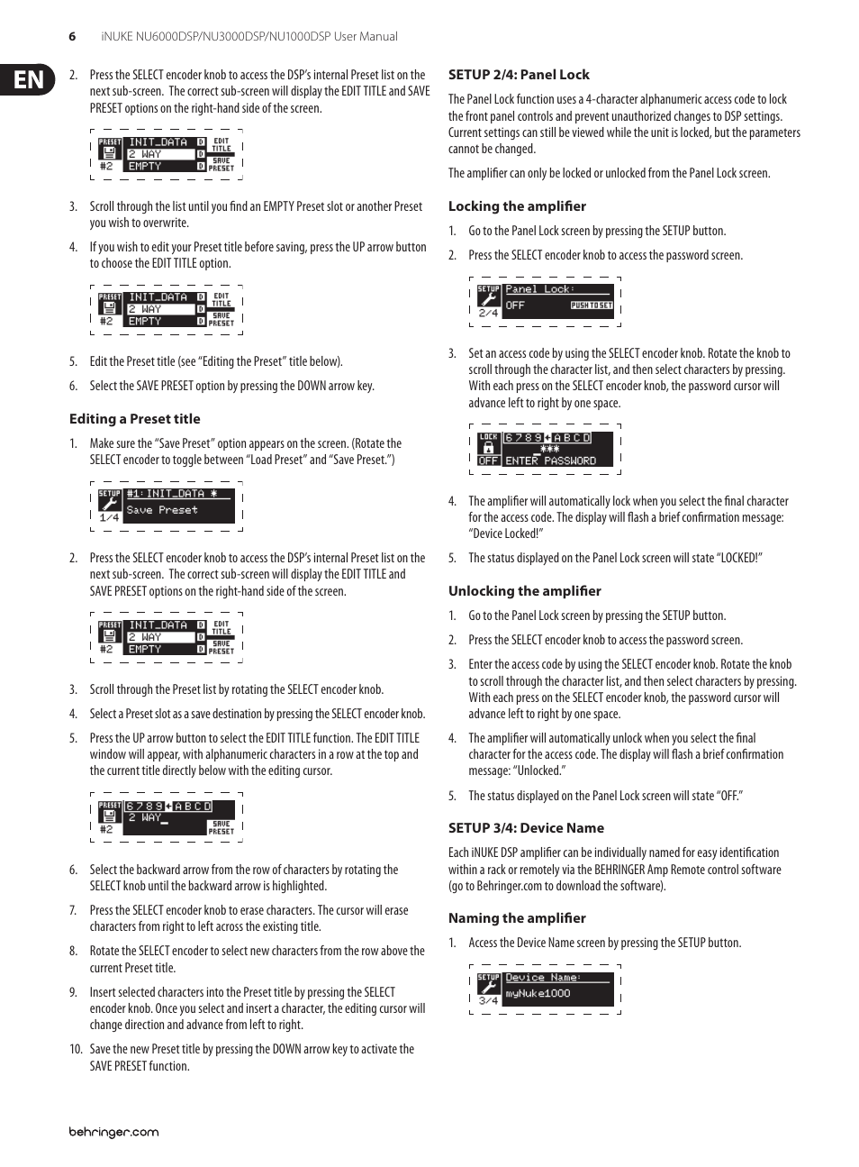 Behringer iNuke NU6000DSP User Manual | Page 6 / 22