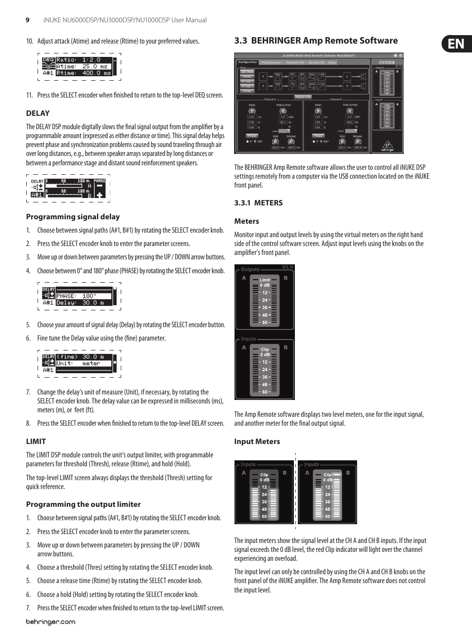 3 behringer amp remote software | Behringer iNuke NU6000DSP User Manual | Page 9 / 22