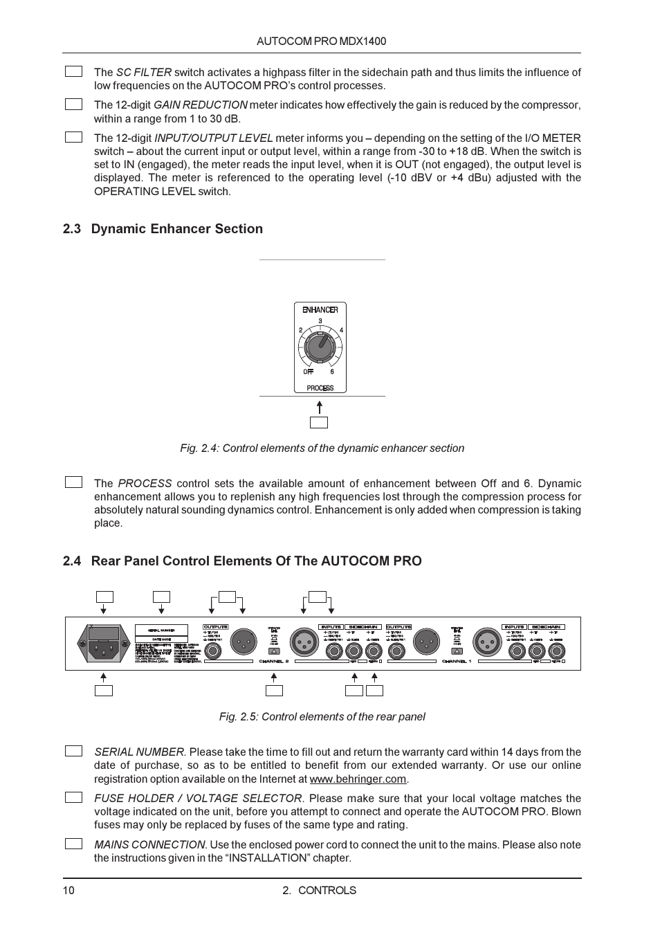 Behringer MDX1400 User Manual | Page 10 / 28