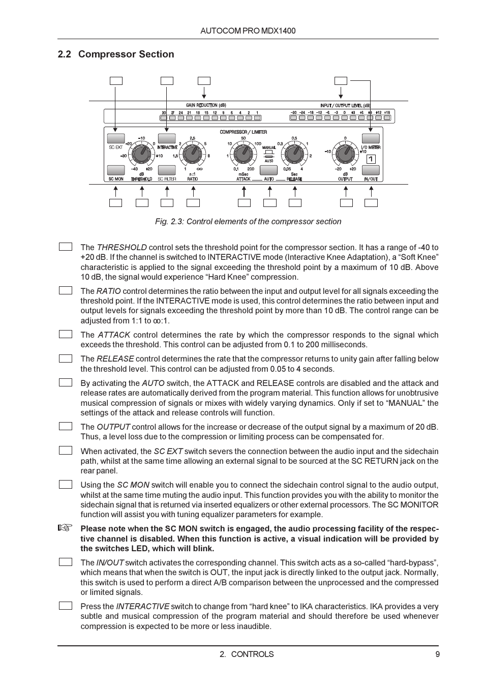 Behringer MDX1400 User Manual | Page 9 / 28