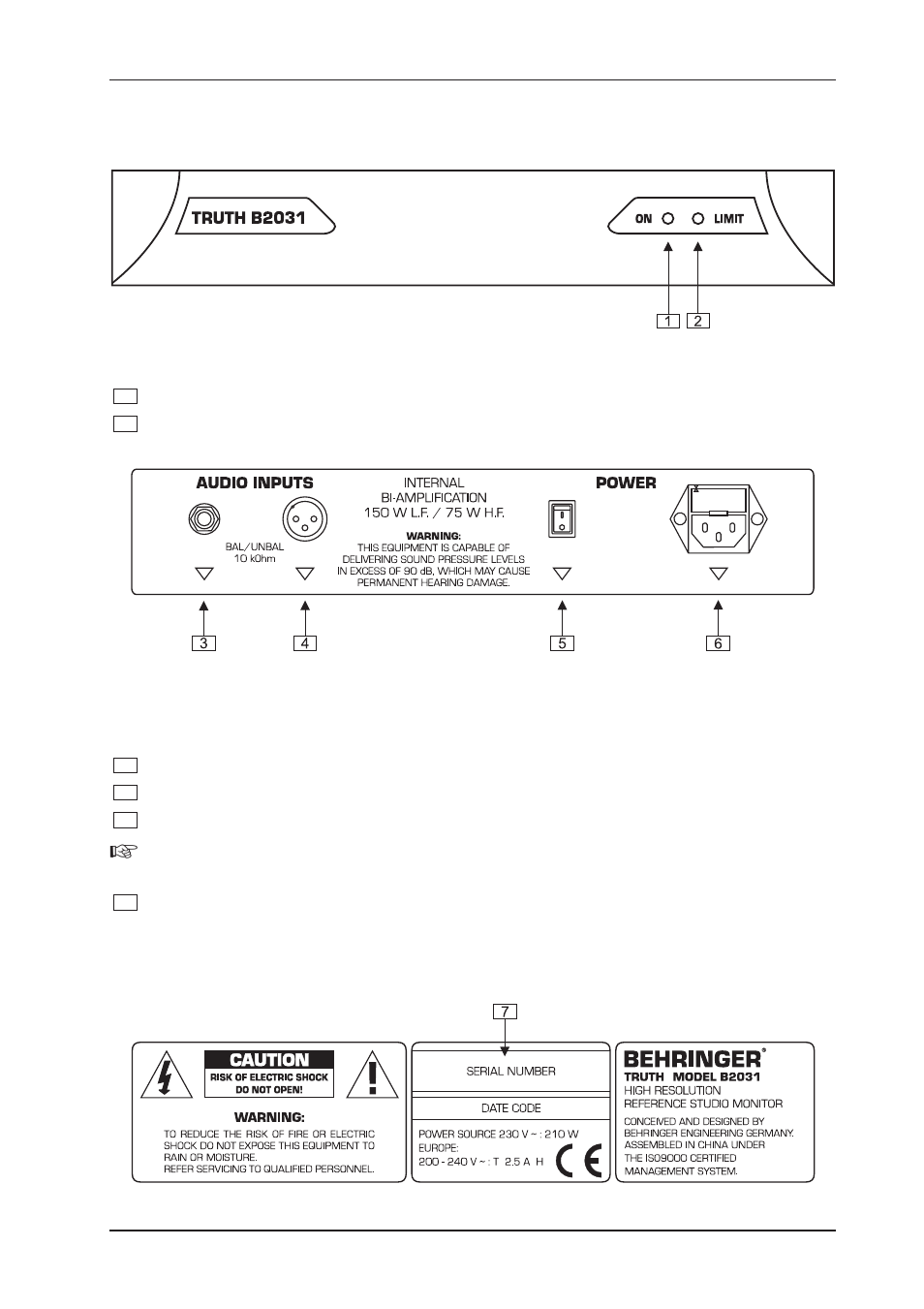 Behringer B2031 User Manual | Page 7 / 16