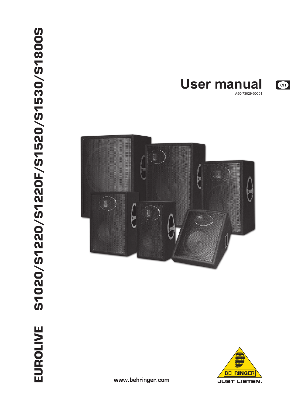 Behringer S1220 User Manual | 7 pages
