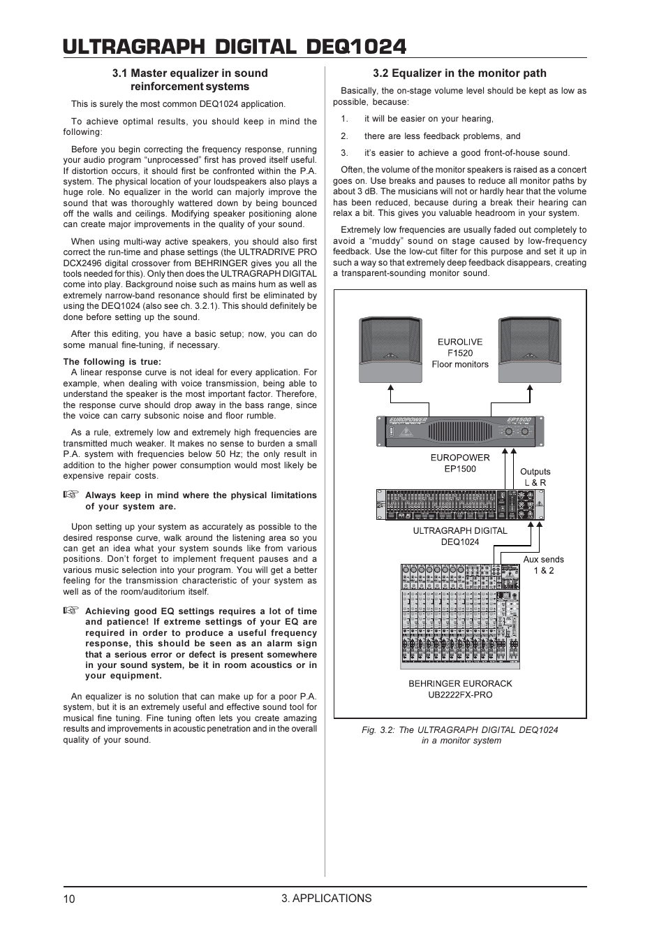 Ultragraph digital deq1024 | Behringer DEQ1024 User Manual | Page 10 / 14