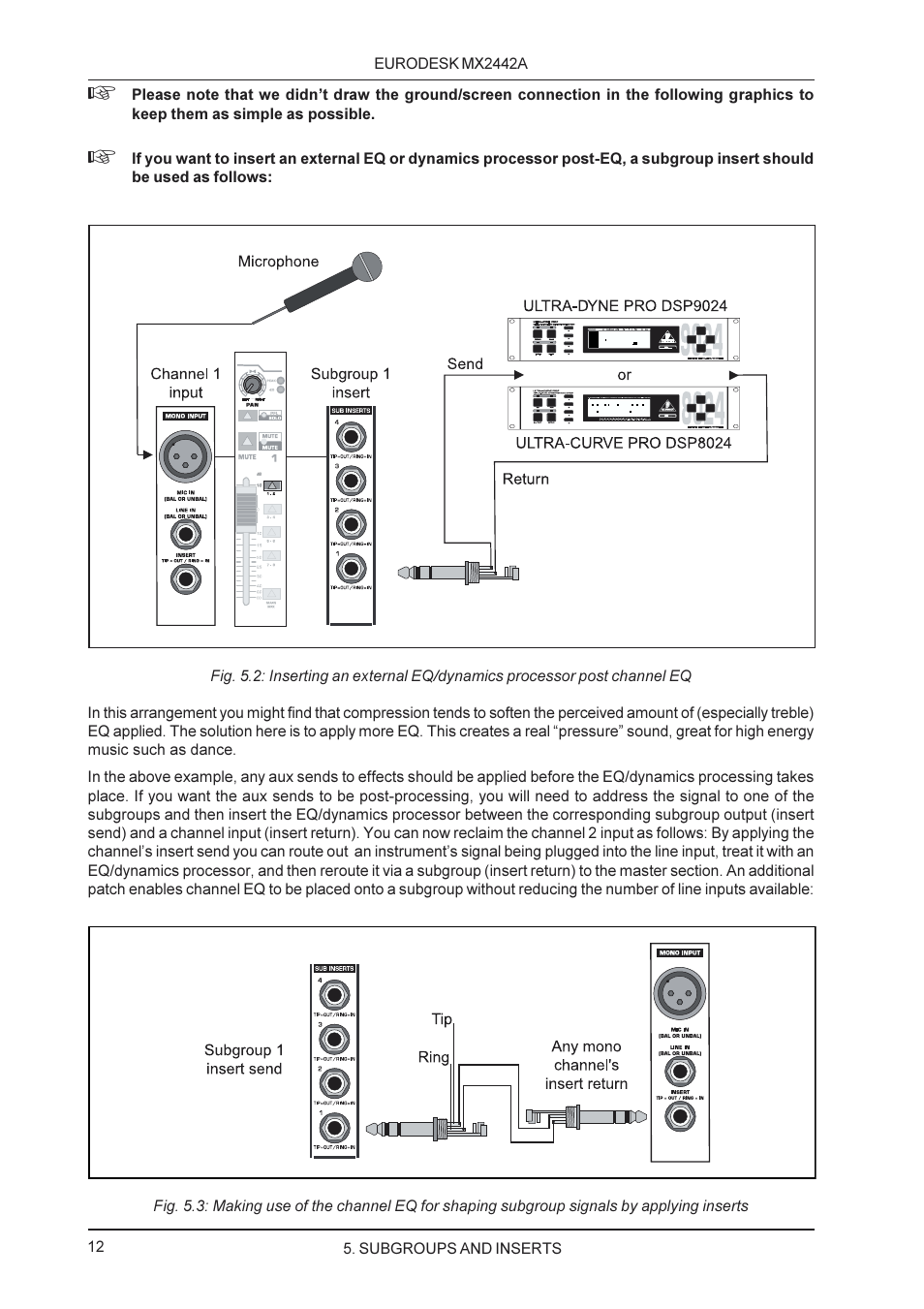 Behringer MX2442A User Manual | Page 12 / 23