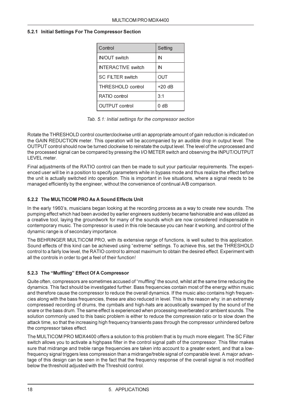 Behringer MDX4400 User Manual | Page 18 / 25