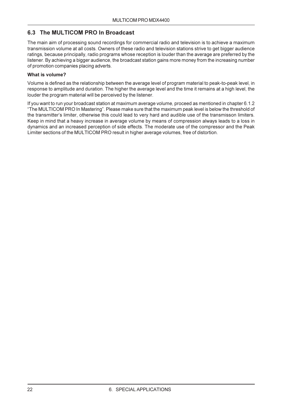 Behringer MDX4400 User Manual | Page 22 / 25