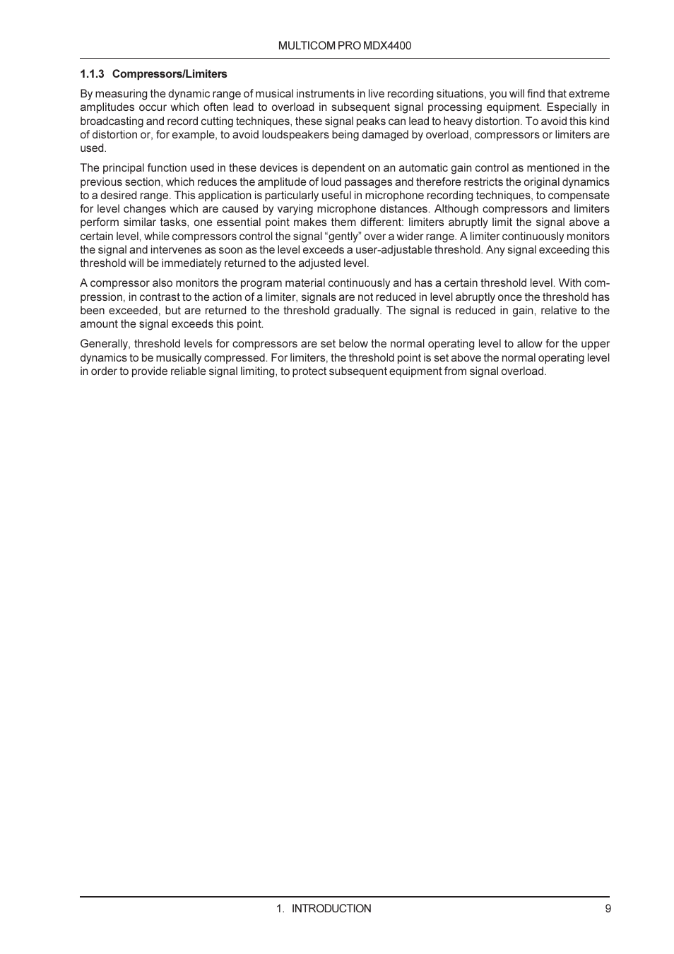 Behringer MDX4400 User Manual | Page 9 / 25