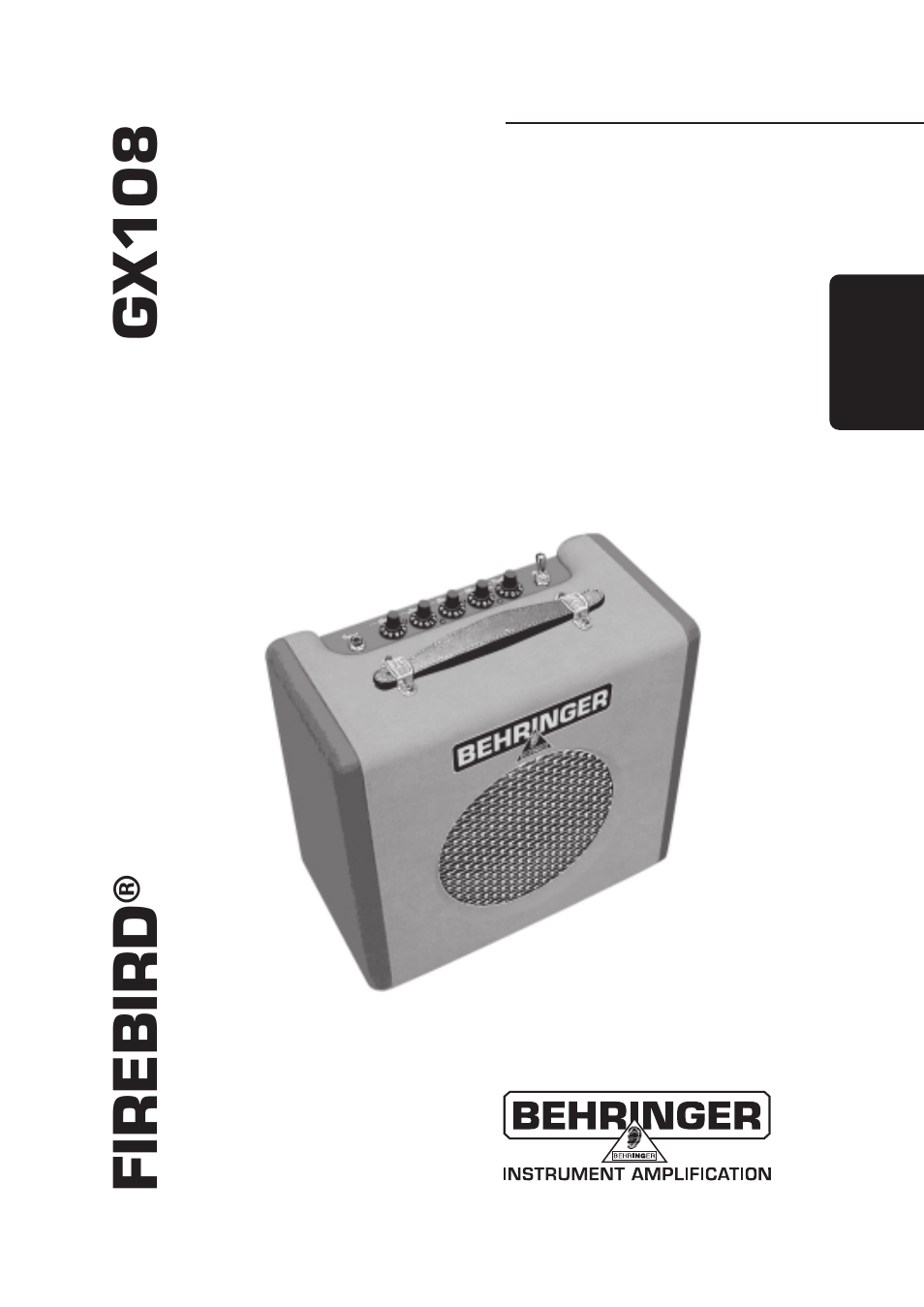 Behringer Firebird GX108 User Manual | 7 pages