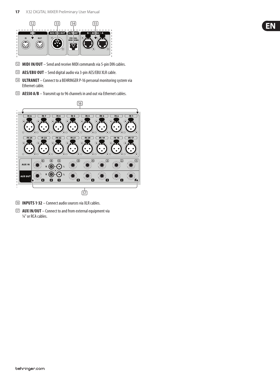 Behringer 32-Channel User Manual | Page 17 / 70