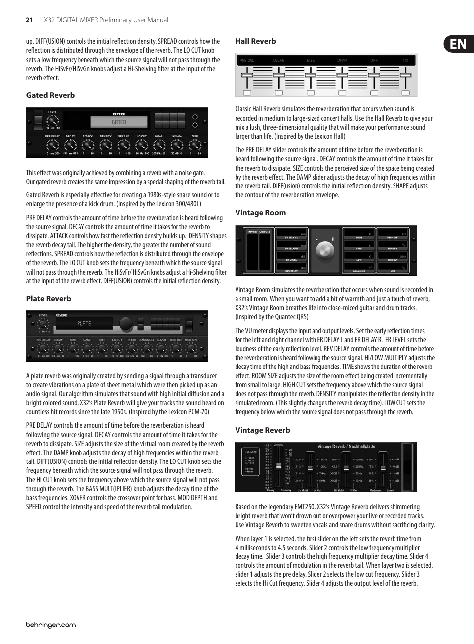 Behringer 32-Channel User Manual | Page 21 / 70