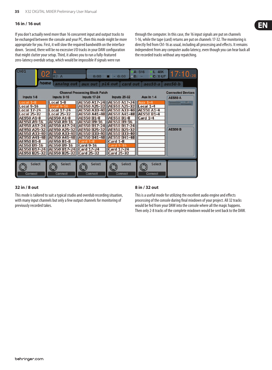 Behringer 32-Channel User Manual | Page 35 / 70