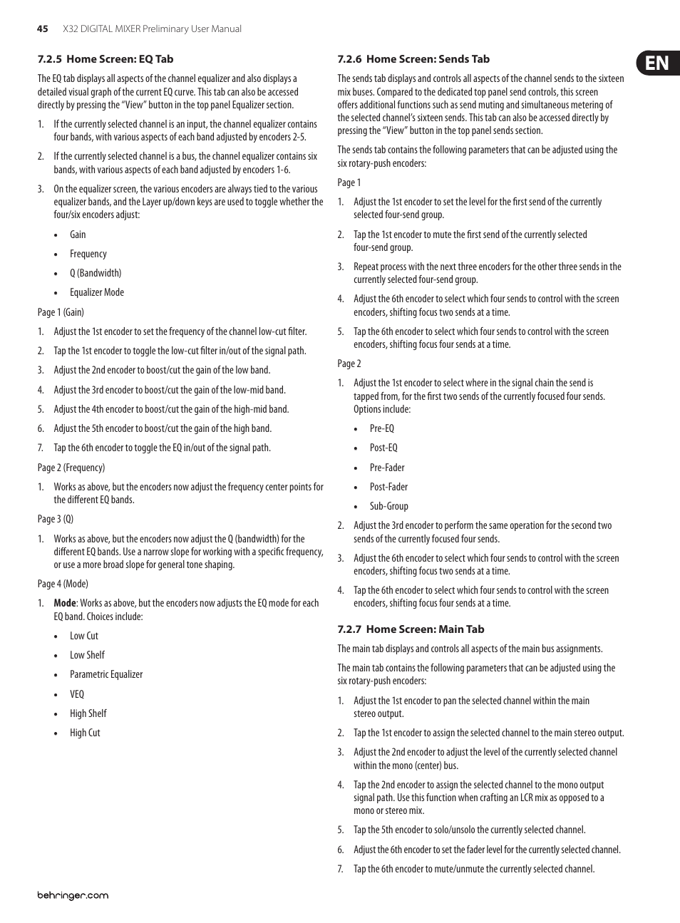 Behringer 32-Channel User Manual | Page 45 / 70