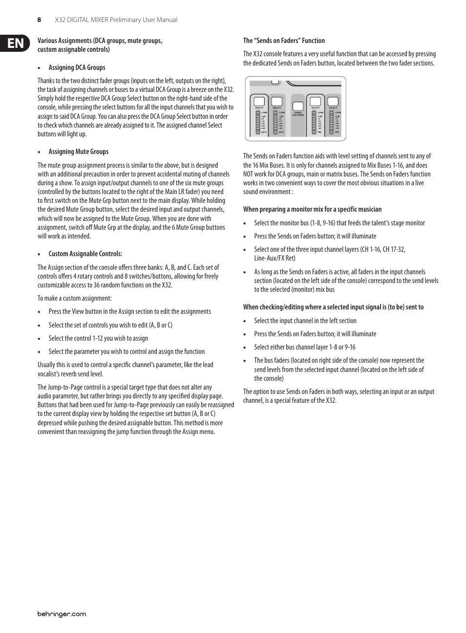 Behringer 32-Channel User Manual | Page 8 / 70