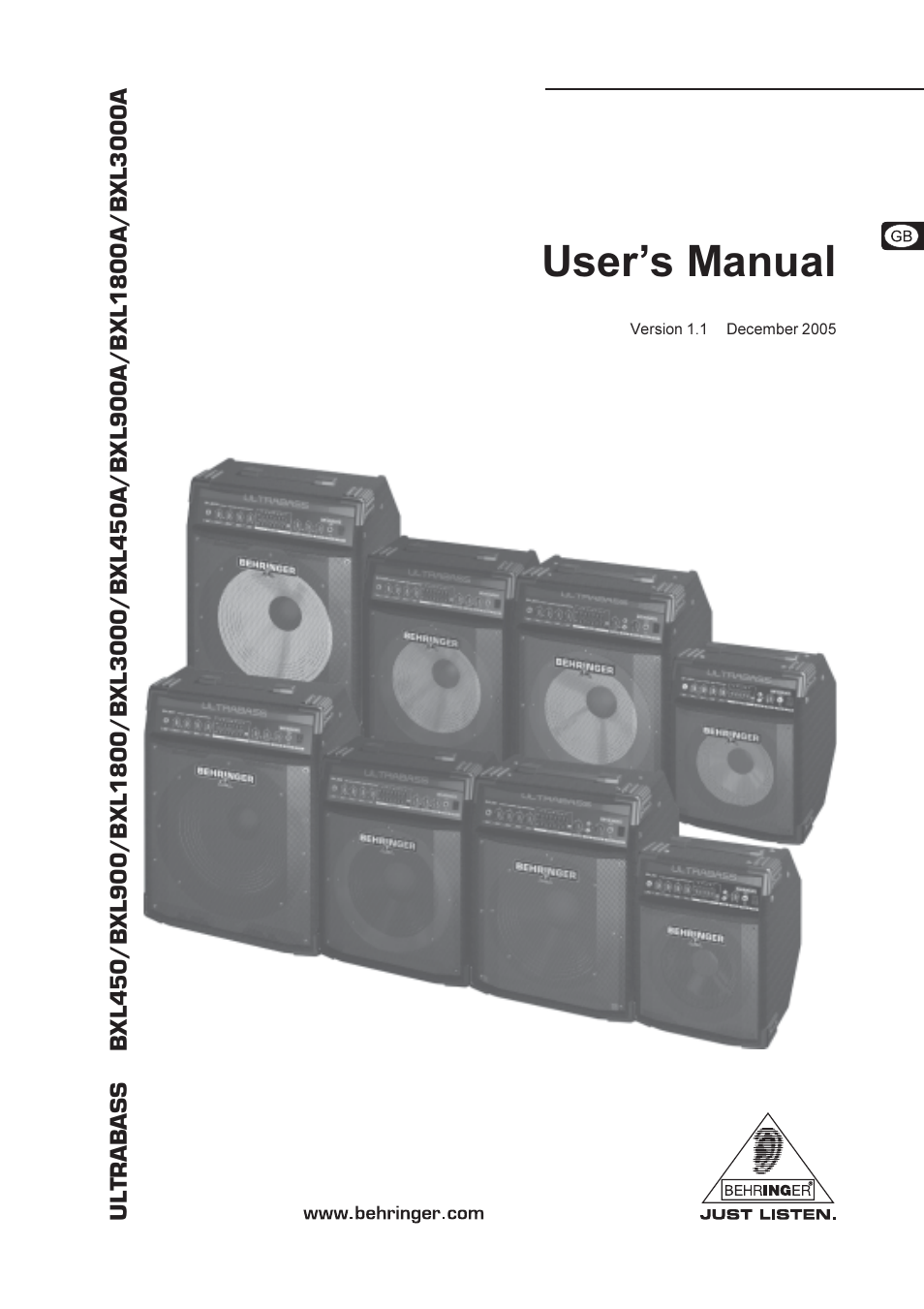 Behringer BXL1800A User Manual | 10 pages