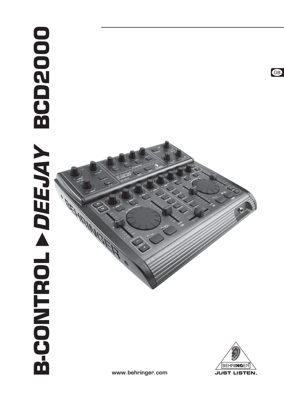 Behringer B-Control DeeJay BCD2000 User Manual | 3 pages