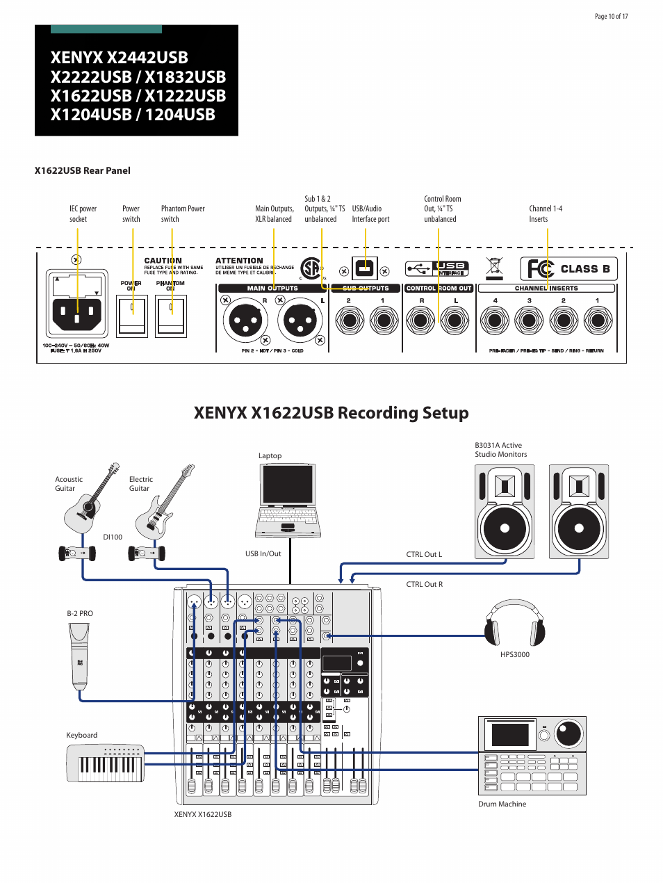 Behringer XENYX 1204USB User Manual | Page 10 / 17