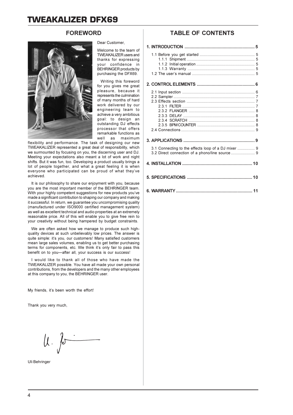 Behringer DFX69 User Manual | Page 4 / 11