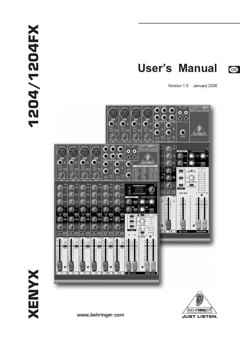 Behringer Xenyx User Manual | 13 pages