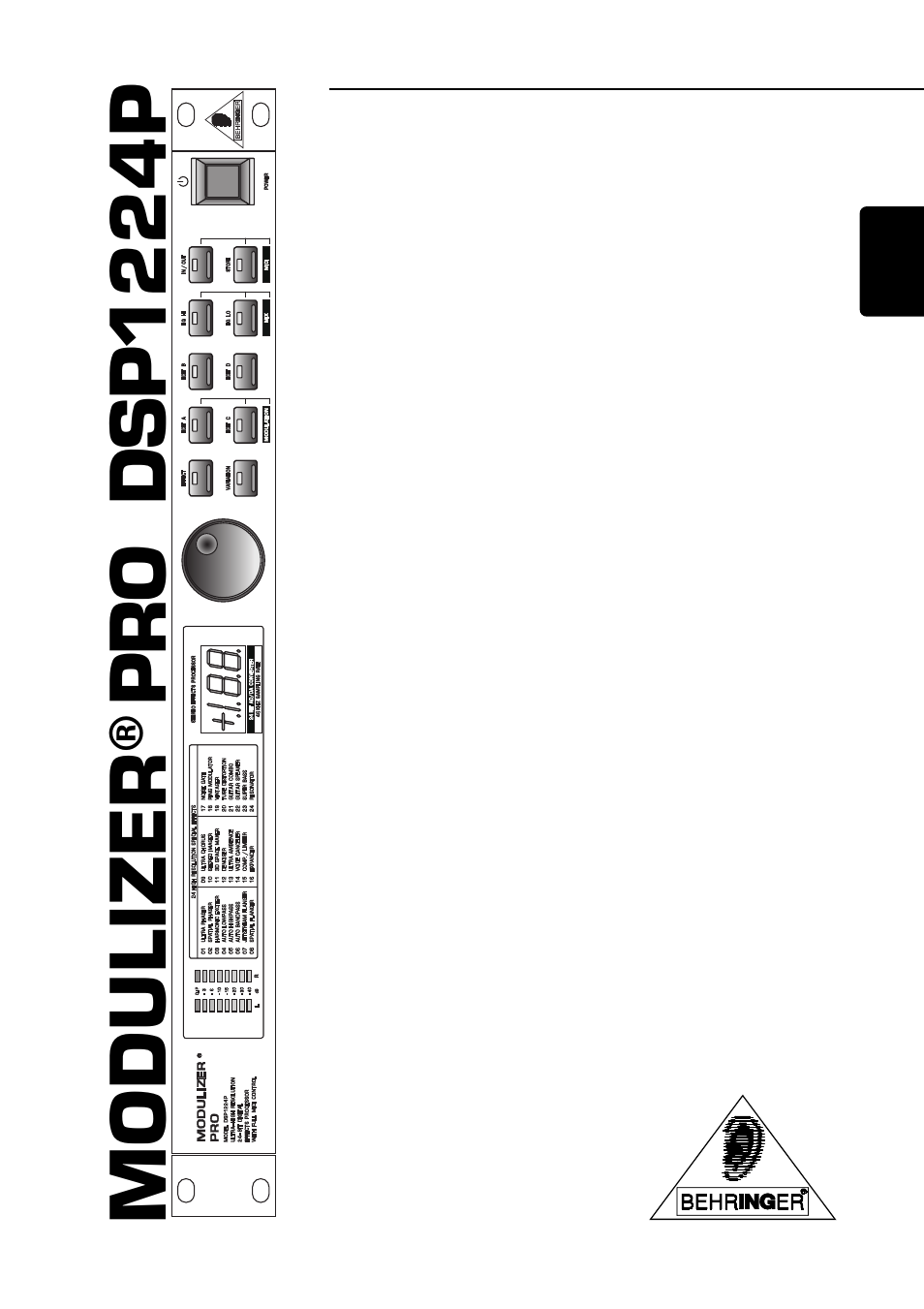 Behringer Modulizer DSP1224P User Manual | 4 pages